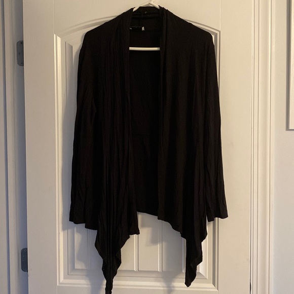 Black cascading knit jacket - Picture 1 of 3